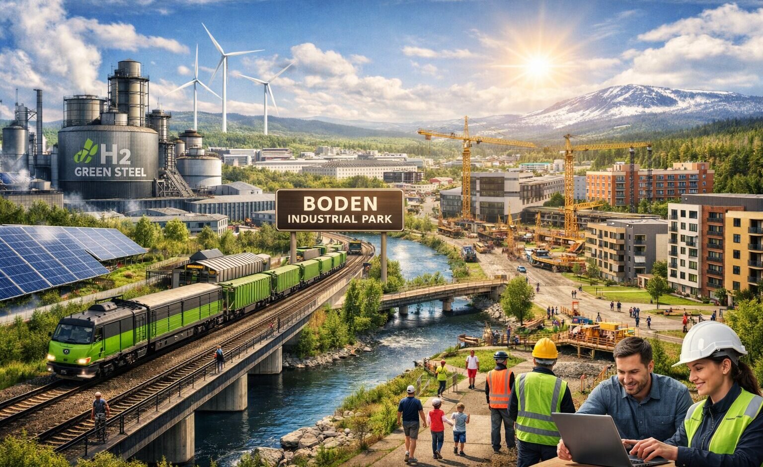 Bodenxt green transformation platform showcasing sustainable industrial development and infrastructure in Boden municipality Sweden