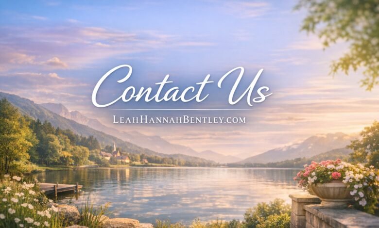 Contact us form on LeahHannahBentley website for professional guest posts, brand collaborations, and inquiries.