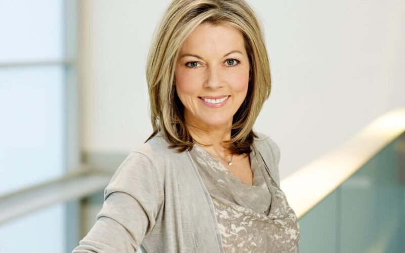 Mary Nightingale delivering a professional news broadcast while discussions about Mary Nightingale Illness attract public attention.